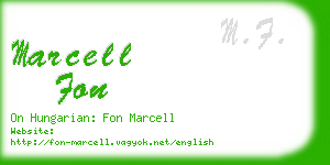 marcell fon business card